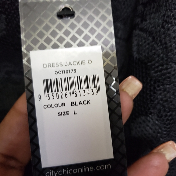 Black Cocktail Dress, Lace , Plus size - Picture 6 of 6